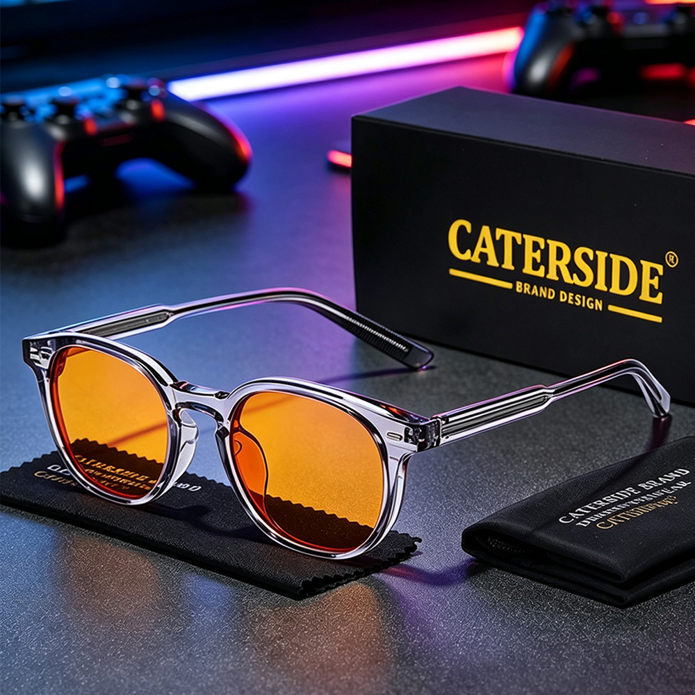 Anti Blue Light Film - نظارات CATERSIDE للرجال بتصميم عصري، نظارات