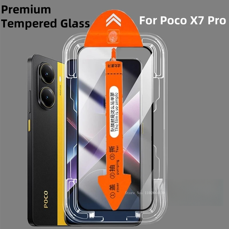 Xiaomi Poco X6 - 2 قطعة زجاج سهل التركيب لهاتف