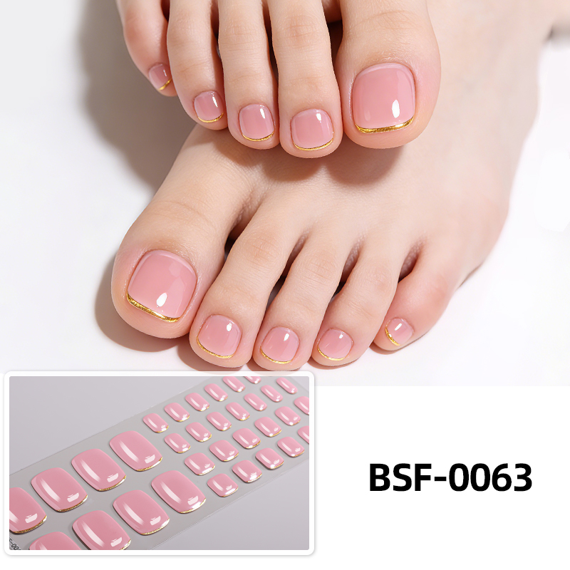 34 قطعة ملصقات أظافر القدم الص - مراجعة Full Cover Adhesive وسعره
