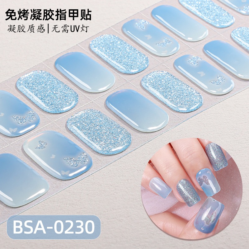 شرائح جل أظافر شبه معالجة بدون - مراجعة Full Cover Adhesive وسعره